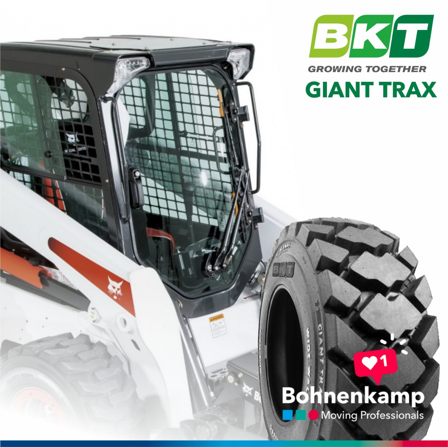 На склады Bohnenkamp поступила долгожданная новинка – шина BKT GIANT TRAX в размере 14-17.5