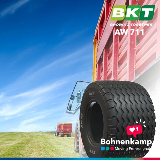 Сделано BKT: AW 711 —  радиальные шины для сельскохозяйственной техники и прицепов